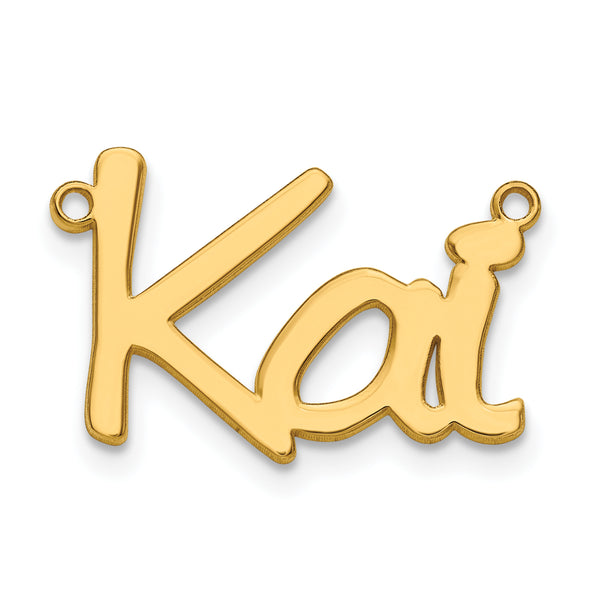 Roy Rose Jewelry Custom Made Personalized Fancy Script Name Necklace Pendant, size 1.75