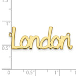 Load image into Gallery viewer, Roy Rose Jewelry Custom Made Personalized Fancy Script Name Necklace Pendant, size 1.75" inches, in 10K Yellow Gold in Length Choice of 16", 18", or 20"
