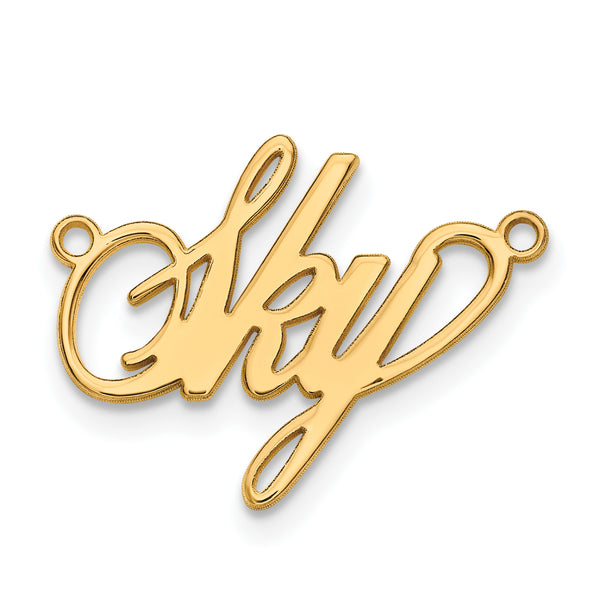 Roy Rose Jewelry Custom Made Personalized Fancy Script Name Necklace Pendant, size 1.75