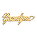 Load image into Gallery viewer, Roy Rose Jewelry Custom Made Personalized Fancy Script Name Necklace Pendant, size 1.75" inches, in 10K Yellow Gold in Length Choice of 16", 18", or 20"

