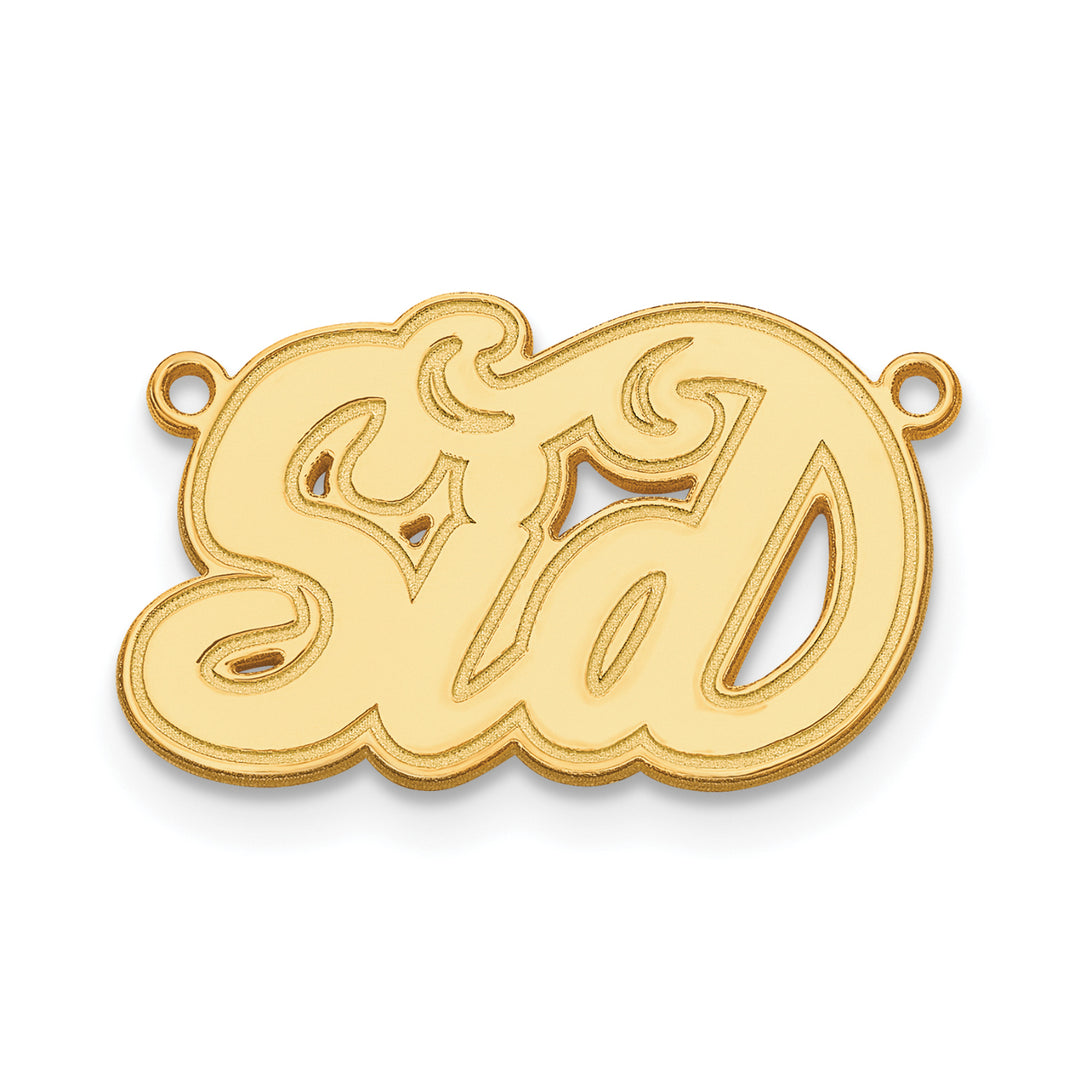 Custom Made Personalized Name Necklace Pendant Cursive with Border Size 1.1 inches in 10K, 14K Gold, Yellow Gold in Length of 16, 18, or 20 Inches