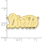 Load image into Gallery viewer, Custom Made Personalized Name Necklace Pendant Cursive with Border Size 1.1 inches in 10K, 14K Gold, Yellow Gold in Length of 16, 18, or 20 Inches
