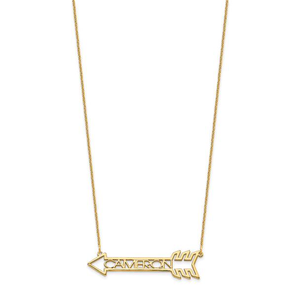 Roy Rose Jewelry Custom Made Personalized Name Necklace Pendant Arrow Design, size 1.6