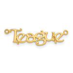 Load image into Gallery viewer, Roy Rose Jewelry Custom Made Personalized Fancy Block Name Necklace Pendant, size 1.10" inches, in 10K Yellow Gold in Length Choice of 16", 18", or 20"
