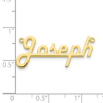 Load image into Gallery viewer, Roy Rose Jewelry Custom Made Personalized Underlined Style Name Necklace Pendant, size 1.70" inches, in 10K Yellow Gold in Length Choice of 16", 18", or 20"
