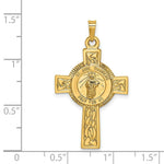 Load image into Gallery viewer, 14K Yellow Gold Cross w/St. Jude Medal Pendant
