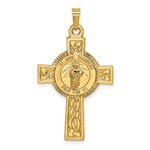 Load image into Gallery viewer, 14K Yellow Gold Cross w/St. Jude Medal Pendant
