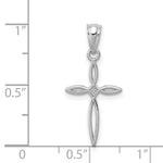 Load image into Gallery viewer, 14K White Gold Passion Cross Charm
