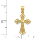 Load image into Gallery viewer, 14K Yellow Gold Passion Cross Pendant 27mm length
