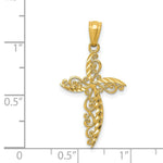 Load image into Gallery viewer, 14K Yellow Gold Scroll Design Cross Pendant

