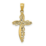 Load image into Gallery viewer, 14K Yellow Gold Scroll Design Cross Pendant
