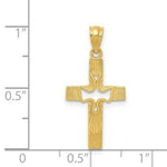 Load image into Gallery viewer, 14K Yellow Gold Dove Cross Pendant
