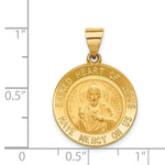 Load image into Gallery viewer, 14K Yellow Gold Sacred Heart of Jesus Medal Round Pendant
