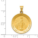 Load image into Gallery viewer, 14K Yellow Gold Miraculous Medal Pendant 22mm width
