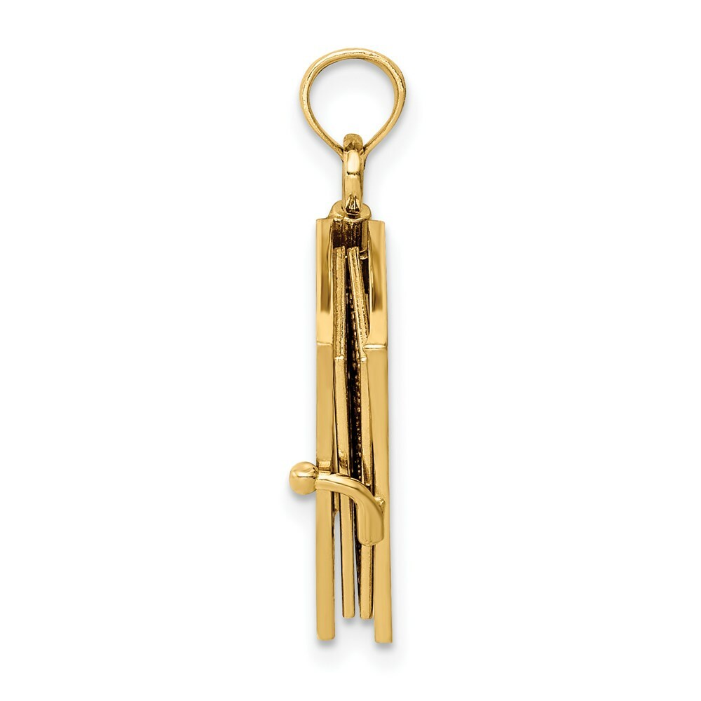 14K Yellow Gold Enameled Lord's Prayer Bible Pendant