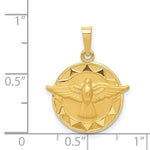 Load image into Gallery viewer, 14K Yellow Gold Holy Spirit Medal Round Pendant
