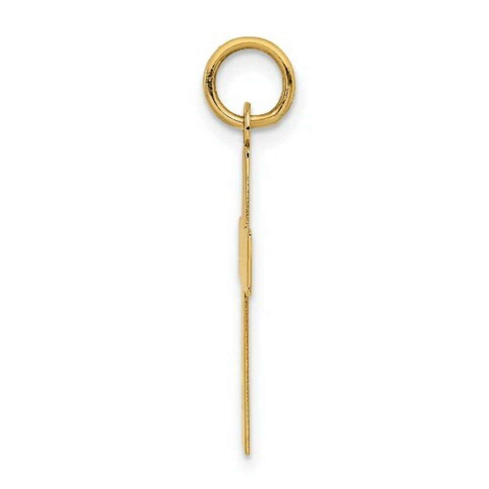 14K Yellow Gold Polished Cross Pendant 29mm length