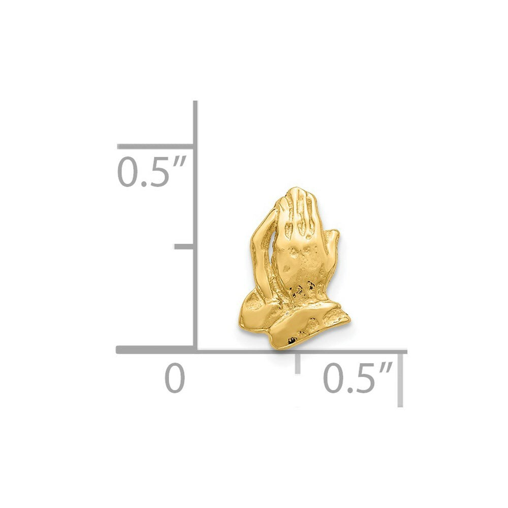 14K Yellow Gold Praying Hands Tie Tac