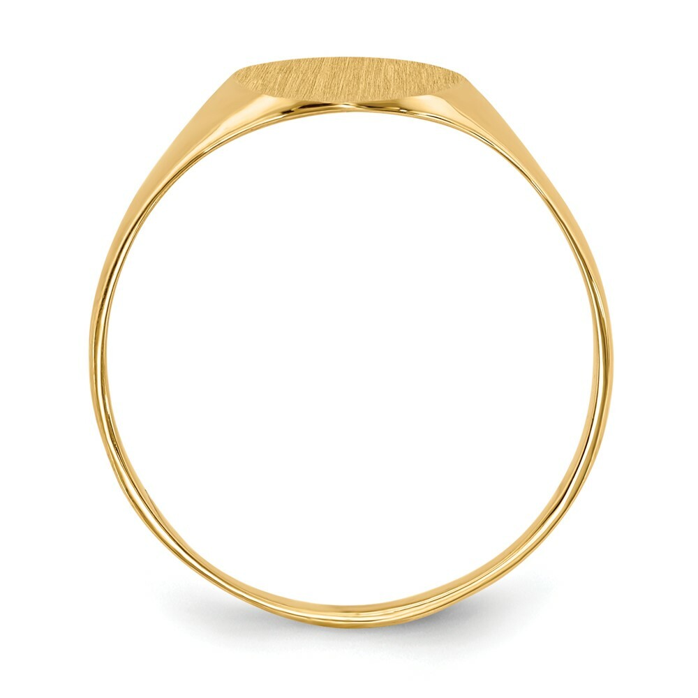 14K Yellow Gold Solid Back Mens or Ladies Signet Ring Custom Personalized with Free Engraving Available Initial or Monogram