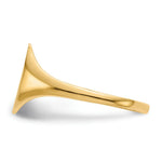Load image into Gallery viewer, 14K Yellow Gold Solid Back Mens or Ladies Signet Ring Custom Personalized with Free Engraving Available Initial or Monogram
