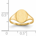 Load image into Gallery viewer, 14K Yellow Gold Solid Back Mens or Ladies Signet Ring Custom Personalized with Free Engraving Available Initial or Monogram
