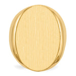 Load image into Gallery viewer, Solid Back Mens Extra-Large Signet Ring with Free Engraving Available of Initials Monogram in Solid 14K Yellow Gold
