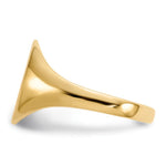 Load image into Gallery viewer, Open Back Mens Womens Signet Ring Custom Personalized with Free Engraving Available of Initials or Monogram in Solid 14K Yellow Gold

