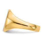 Load image into Gallery viewer, Open Back Mens Signet Ring Custom Personalized with Free Engraving Available of Initials or Monogram in Solid 14K Yellow Gold
