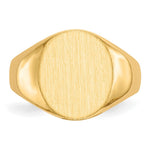 Load image into Gallery viewer, Mens Signet Ring Custom Personalized with Free Engraving Available of Initials or Monogram in Solid 14K Yellow Gold
