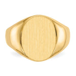 Load image into Gallery viewer, Mens Signet Ring Custom Personalized with Free Engraving Available of Initials or Monogram in Solid 14K Yellow Gold
