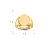 Load image into Gallery viewer, Mens Signet Ring Custom Personalized with Free Engraving Available of Initials or Monogram in Solid 14K Yellow Gold

