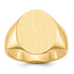 Load image into Gallery viewer, Mens Signet Ring Custom Personalized with Free Engraving Available of Initials or Monogram in Solid 14K Yellow Gold
