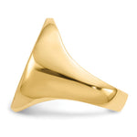 Load image into Gallery viewer, Open Back Mens Oval Signet Ring Custom Personalized with Free Engraving Available of Initials or Monogram in Solid 14K Yellow Gold
