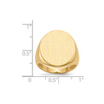 Load image into Gallery viewer, Open Back Mens Round Signet Ring Custom Personalized with Free Engraving Available of Initials or Monogram in Solid 14K Yellow Gold
