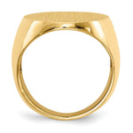Load image into Gallery viewer, Mens Extra-Large Signet Ring Custom Personalized with Free Engraving Available of Initials or Monogram in Solid 14K Yellow Gold
