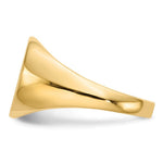 Load image into Gallery viewer, Open Back Mens Round Signet Ring Custom Personalized with Free Engraving Available of Initials or Monogram in Solid 14K Yellow Gold
