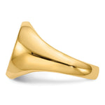 Load image into Gallery viewer, Open Back Mens Round Signet Ring Custom Personalized with Free Engraving Available of Initials or Monogram in Solid 14K Yellow Gold
