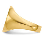 Load image into Gallery viewer, Mens Large Signet Ring Custom Personalized with Free Engraving Available of Initials or Monogram in Solid 14K Yellow Gold
