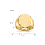 Load image into Gallery viewer, Mens Large Signet Ring Custom Personalized with Free Engraving Available of Initials or Monogram in Solid 14K Yellow Gold
