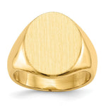 Load image into Gallery viewer, Mens Large Signet Ring Custom Personalized with Free Engraving Available of Initials or Monogram in Solid 14K Yellow Gold
