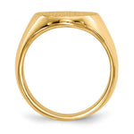 Load image into Gallery viewer, Mens Large Signet Ring Custom Personalized with Free Engraving Available of Initials or Monogram in Solid 14K Yellow Gold
