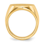 Load image into Gallery viewer, Mens Large Signet Ring Custom Personalized with Free Engraving Available of Initials or Monogram in Solid 14K Yellow Gold
