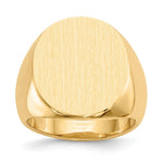 Load image into Gallery viewer, Mens Large Signet Ring Custom Personalized with Free Engraving Available of Initials or Monogram in Solid 14K Yellow Gold

