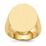 Load image into Gallery viewer, Mens Extra-Large Signet Ring Custom Personalized with Free Engraving Available of Initials or Monogram in Solid 14K Yellow Gold
