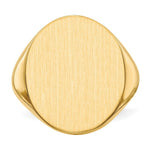 Load image into Gallery viewer, Mens Extra-Large Signet Ring Custom Personalized with Free Engraving Available of Initials or Monogram in Solid 14K Yellow Gold
