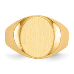 Load image into Gallery viewer, Mens Signet Ring Custom Personalized with Free Engraving Available of Initials or Monogram in Solid 14K Yellow Gold
