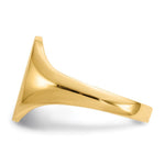 Load image into Gallery viewer, Solid Back Oval Ladies Signet Ring Custom Personalized with Free Engraving Available of Initials or Monogram in Solid 14K Yellow Gold
