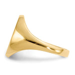 Load image into Gallery viewer, Solid Back Ladies Signet Ring Custom Personalized with Free Engraving Available of Initials or Monogram in Solid 14K Yellow Gold
