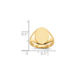 Load image into Gallery viewer, Solid Back Ladies Signet Ring Custom Personalized with Free Engraving Available of Initials or Monogram in Solid 14K Yellow Gold

