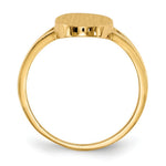 Load image into Gallery viewer, Solid Back Oval Ladies Signet Ring Custom Personalized with Free Engraving Available of Initials in Solid 14K Yellow Gold

